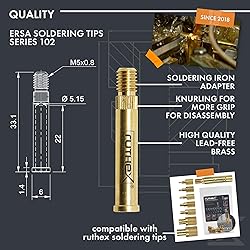 ruthex 2x Soldering Tip adapter for ERSA series
