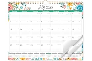 COBOLL 2025-2026 Calendar - Jul. 2025 to Dec. 2026, Wall Calendar 2025-2026, 14.8 x 11.4 Inches, 18 Months Wall Calendar with Ample Blocks for Writing