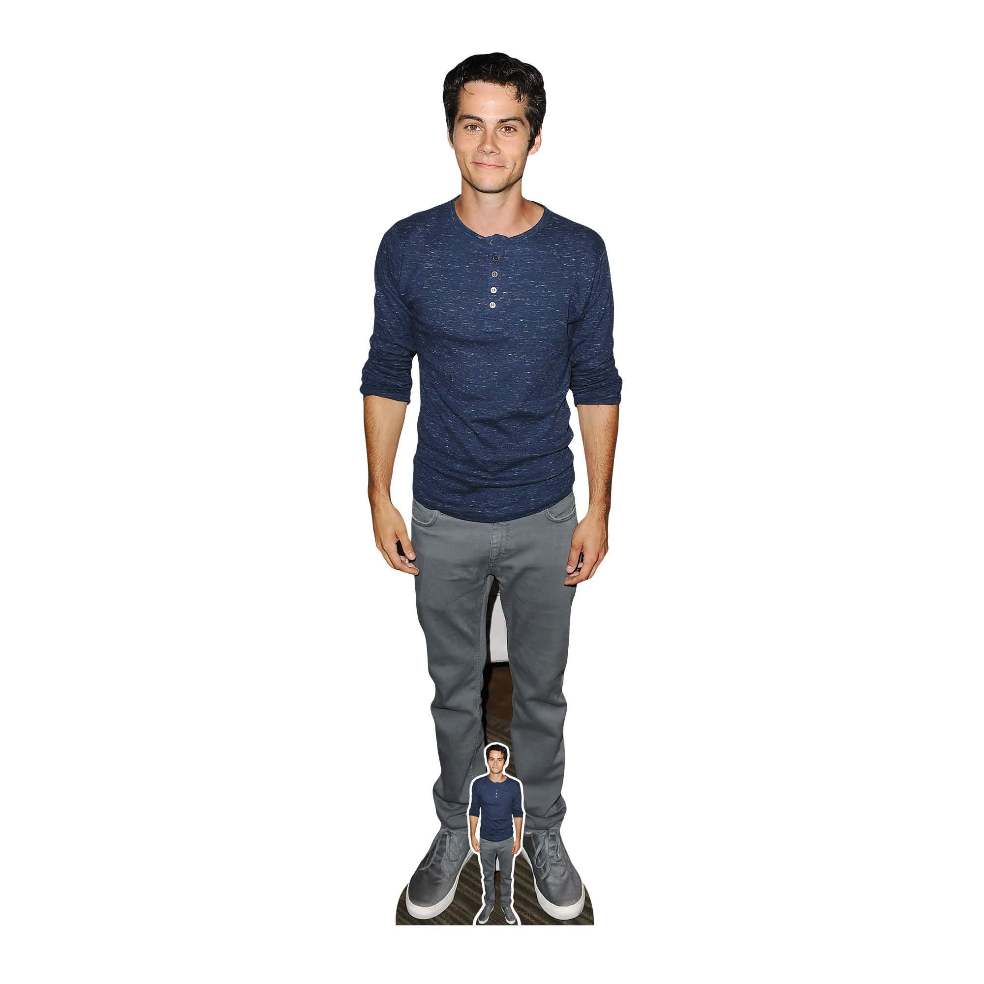 CS922 Dylan O'Brien Blue Shirt Lifesize Cardboard Cutout With Free Mini Standee Great for Fans