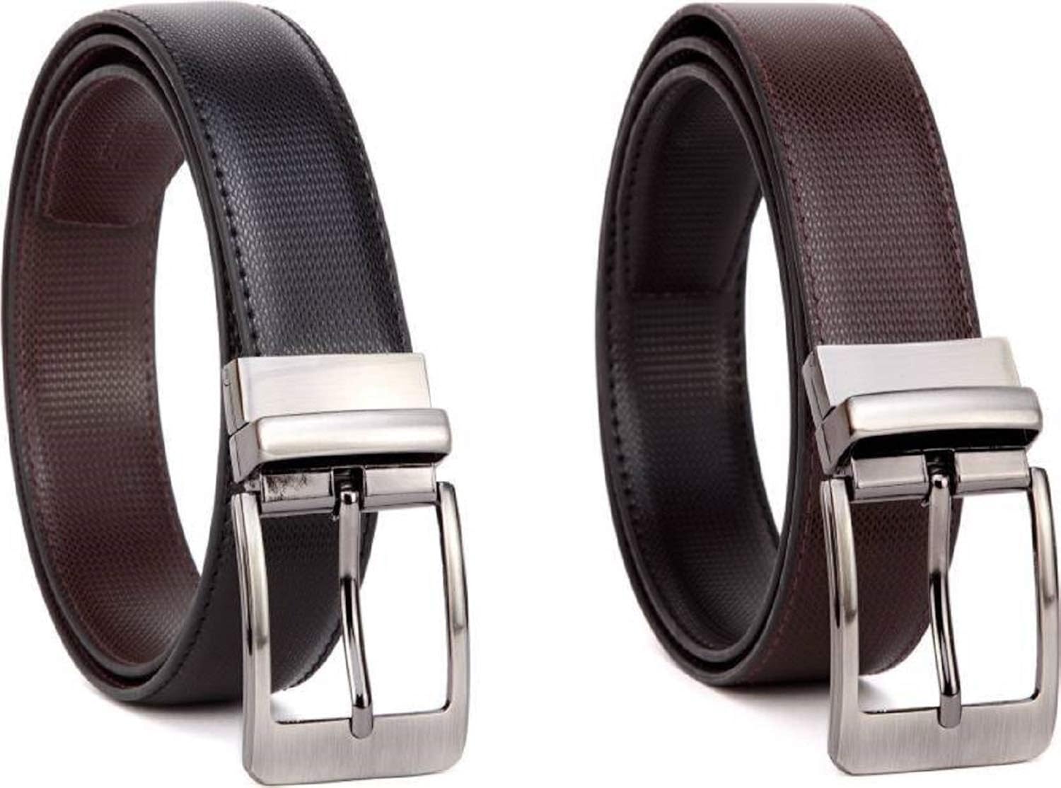 COOVS Men's Leather Reversible Belt