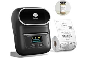 Phomemo M110 Label Printer with Tapes, 2 Inch Portable Thermal Label Maker for Home School Office Small Business Address, Bar