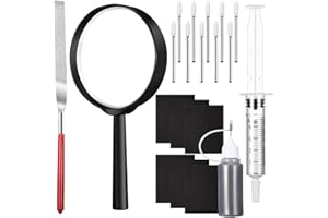 Dansib 20 Pcs Pinewood Car Kit Axle Polishing Kit Pinewood Car Graphite Powder Wool Grinding Head Magnifying Glass Flat File Accessories to Reduce Bore Friction Increase Derby Speed Tools