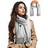 Eventek Heated Scarf for Men/Women with 5000mAh Battery, 3 Temperature Settings Battery Operated Heater for Winter