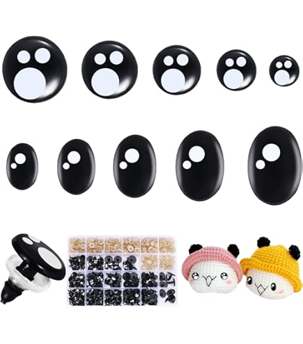 Chiluxendo Yeux Et Nez De Securite Avec Rondelles, Yeux Et Nez En