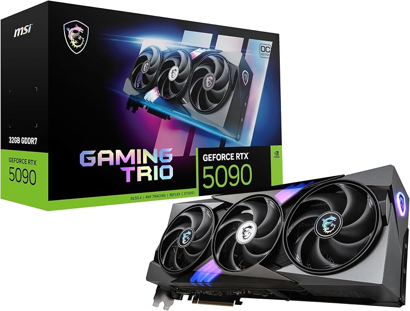MSI GeForce RTX 5090 32G Gaming Trio OC PCIe 5.0 3x Stormforce Fans