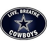 Siskiyou Sports NFL Dallas Cowboys Live-Breath Auto Decal, Team Colors, One Size