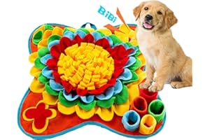 Tesitehi Snuffle Mat for Dogs Pet Treats Feeding for Small Medium Breed Dogs Non-Slip Interactive Dog Puzzle Toys Encourages Natural Foraging Skills