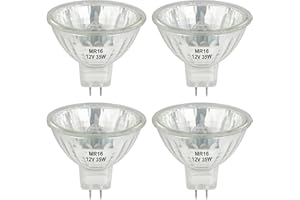 YEGRUEB MR16 Halogen Bulb 12V 35W GU5.3 Bi-Pin Base, 2800K Warm White, Dimmable, High Output for Track Light, Landscape (Pack