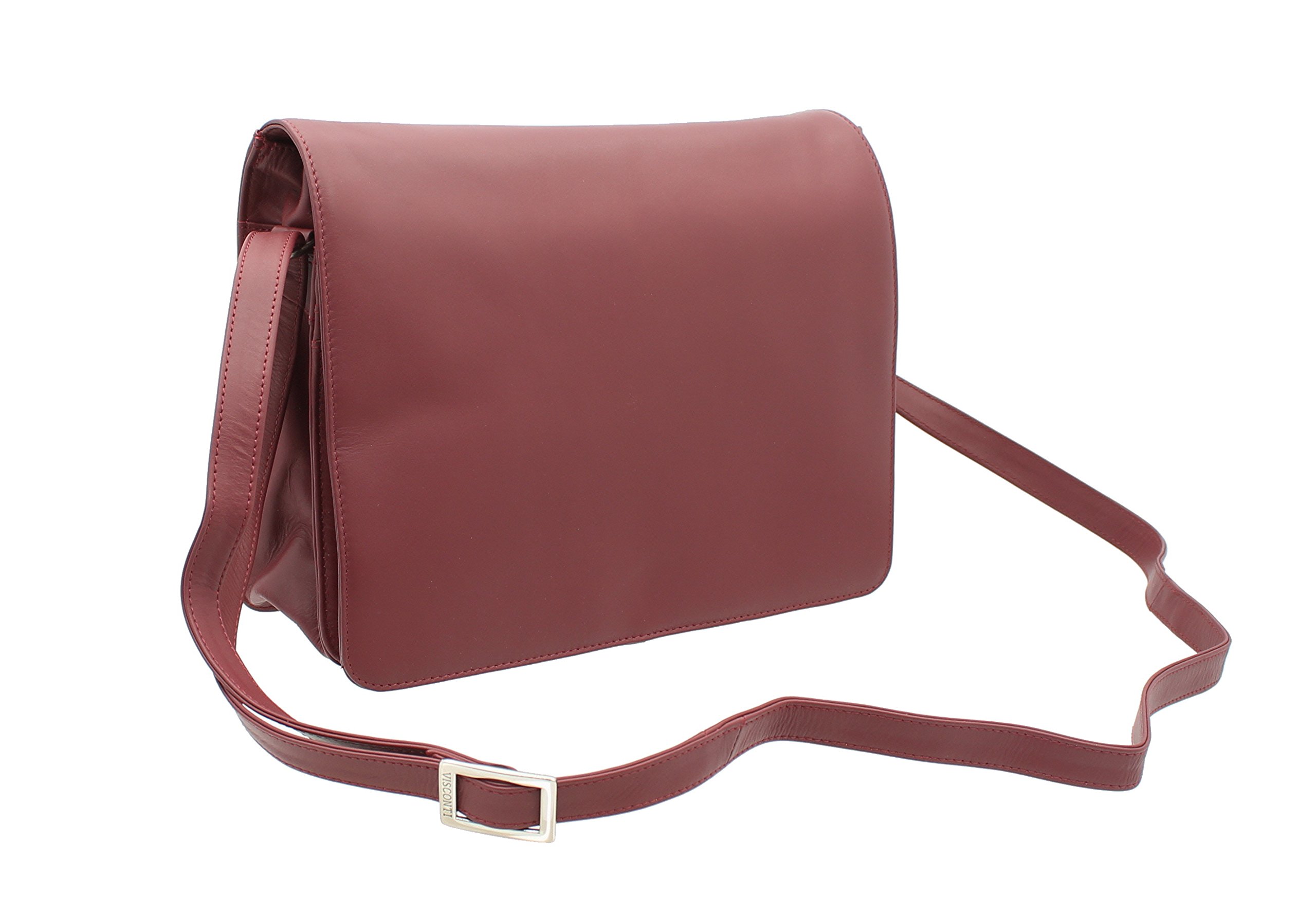 VISCONTI Leather Organiser Bag 754 Red