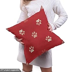 Ambesonne Paw Print Fabric by The Yard, Abstract