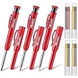 Hiboom 3 Pack Carpenter Pencils Set with 24