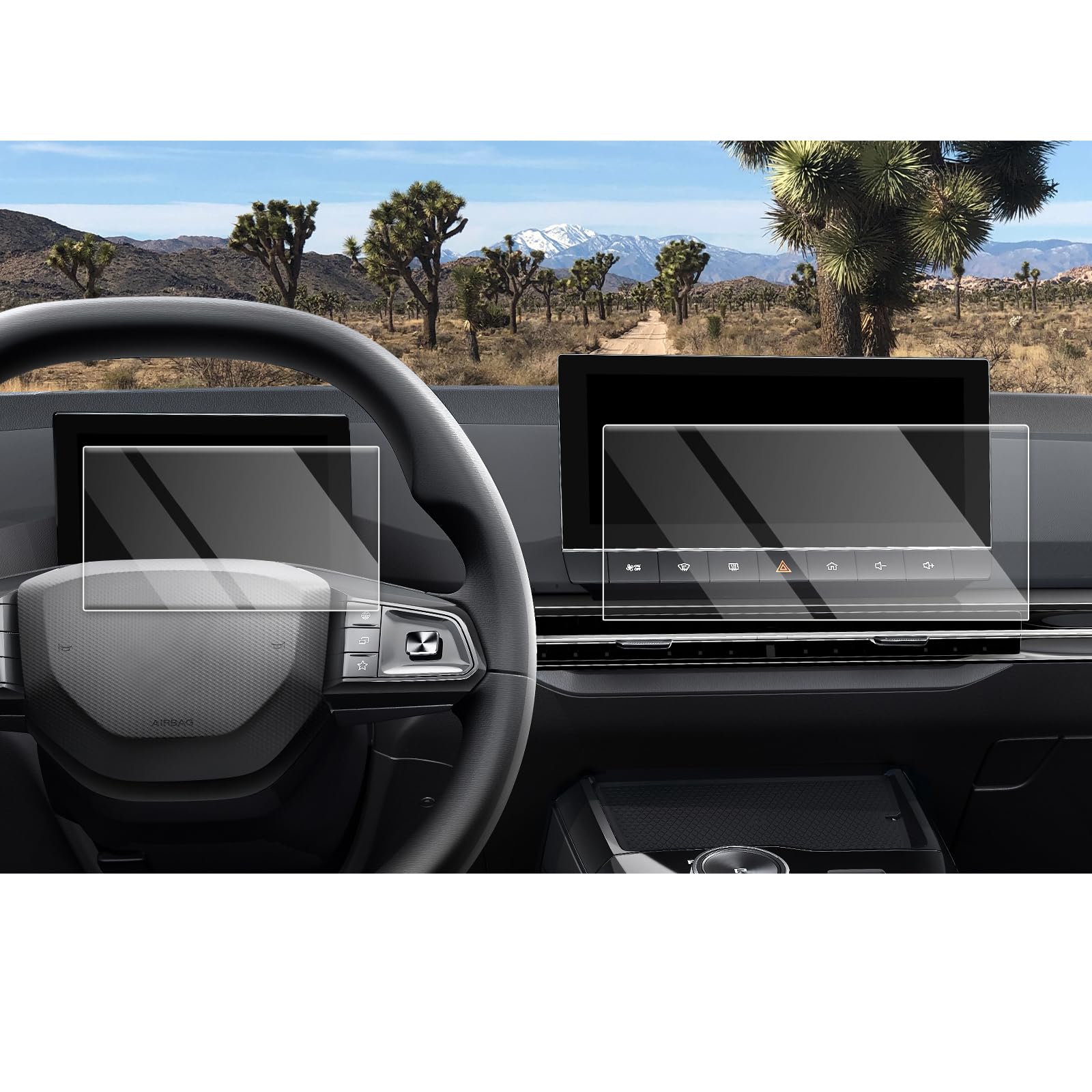 CDEFG Compatible with MG 4 EV MG4 Electric (EH32) 2022 2023 2024 2025 Navigation and Dashboard Tempered Glass Screen Protector MG 4 EV 2025 Accessories 2 Pieces