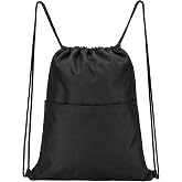 Vorspack Drawstring Backpack with Side Pocket for Men Women | Water Resistant, Lightweight, Adjustable Straps, Drawstring Bag for Gym, Travel, Beach, Daily Use
