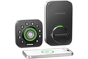 ULTRALOQ Smart Lock U-Bolt Pro, 7-in-1 Fingerprint Keyless Entry Door Lock with App Control, Anti-peep Keypad, Auto Unlock, Auto Lock, IP65 Waterproof