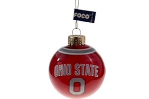 Ohio State Buckeyes Glass Ball Ornament – Limited Edition FOCO Buckeyes Glass Ball Ornament – Represent The NCAA and Show Your Spirit with Licensed Football Holiday Decorations