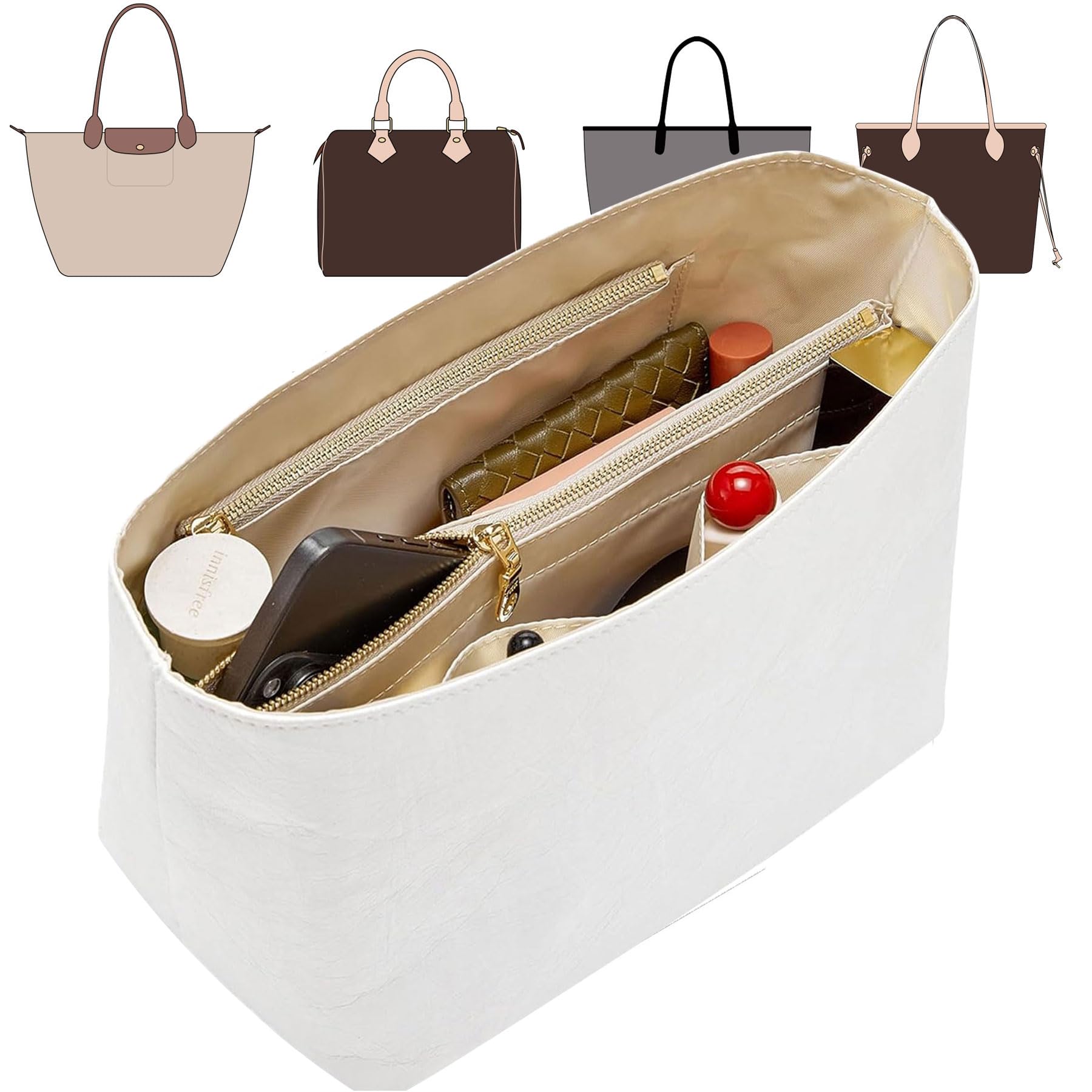 Doxo Long Champ Organizer Insert, Bag Organizer