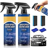 2pcs Car Coating Spray, Quick Effect Coating Agent, 2025 New Quickly Coat Car Wax, Car Scratch Wax Polish Spray Waterless Wash, Easy to Use