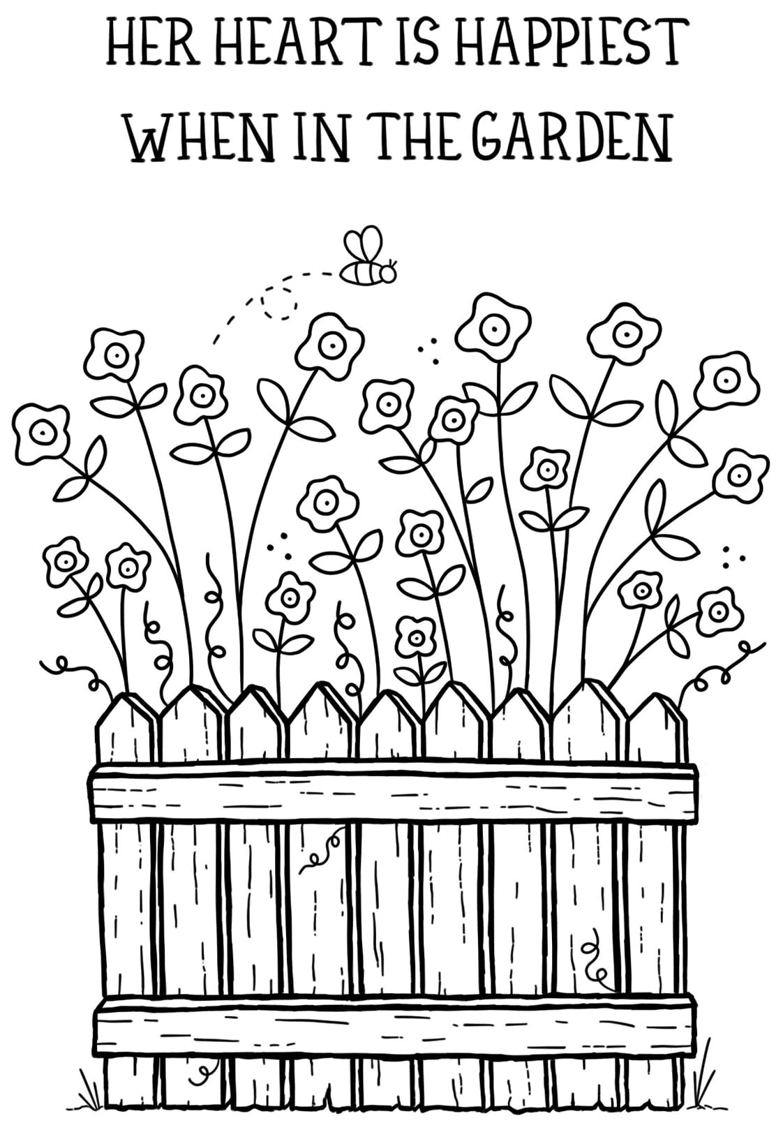 Creative Expressions Sam Poole-Floral Garden Gate-Clear Stamp Set, A6