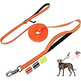 Fida Long Leash for Dogs with Traffic Handle,30ft 50ft Long Dog Leash Reflective Puppy Obedience Recall Training Agility Lead Soft Padded Design for Small Medium Large Breeds(33ft,Orange)