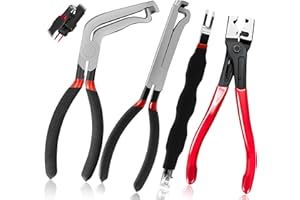 ETCYAOXIN 4 Pcs Electrical Disconnect Pliers for Cars，60 Degree Connector Pliers，Safety Wire Plier,Automotive Tools Electrical ConnectorPliers,ElectricalPlug DisconnectPliers