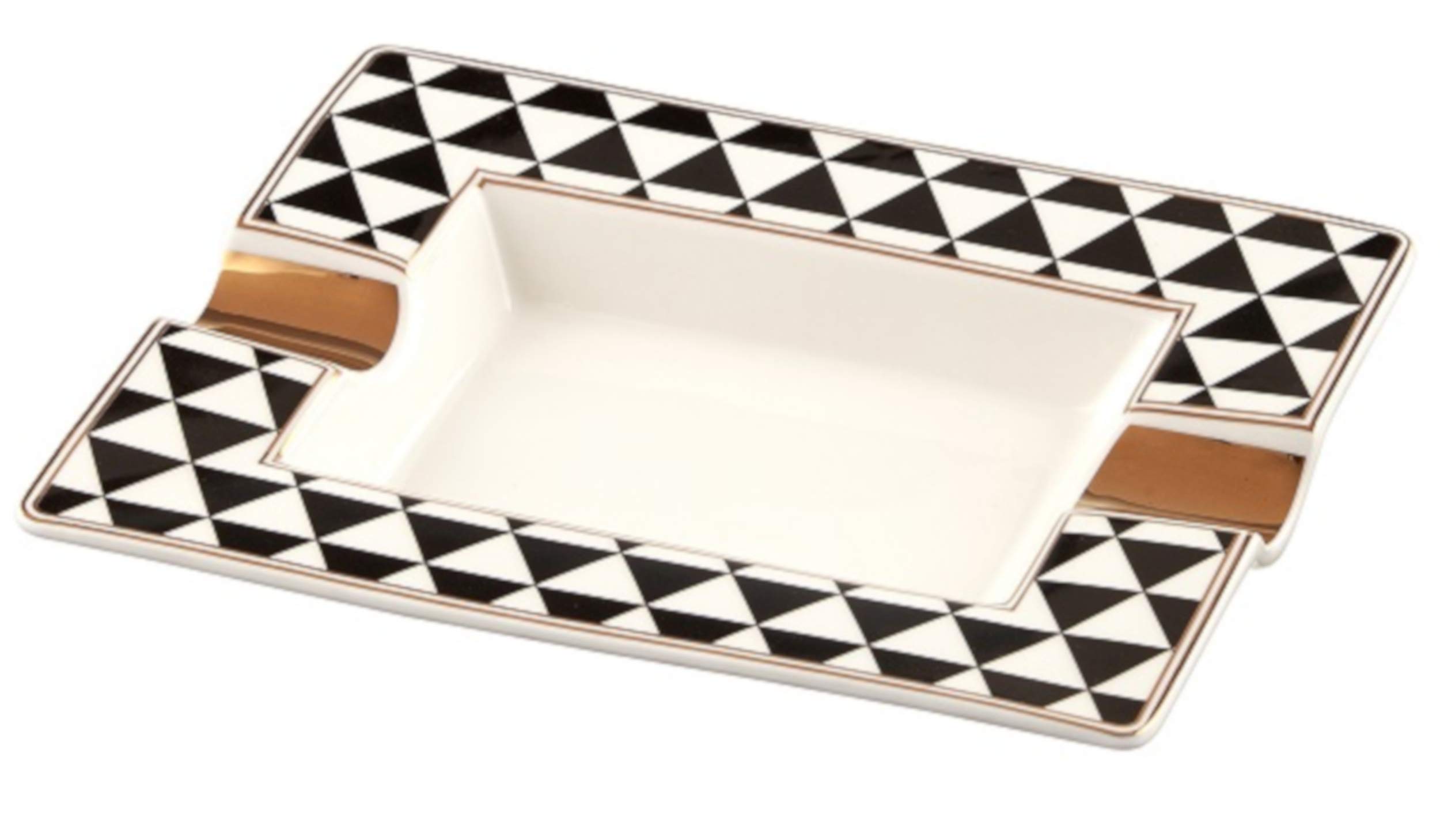 Germanus cigar ashtray made of real porcelain - triangle
