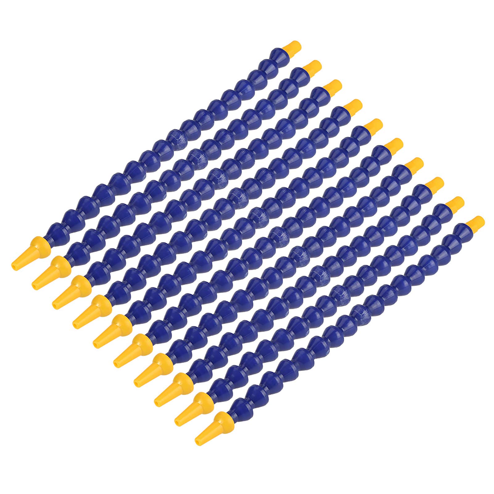 10pcs Flexible Coolant Hose, Plastic Water Oil Coolant Pipe 1/8BSPT Thread 30cm Length Adjustable Coolant Hose for Lathe CNC Milling Machine Hydraulic System