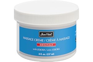 Bon Vital' Original Massage Creme for a Versatile Massage Foundation to Relax Sore Muscles & Repair Dry Skin, Revitalize Skin and Lock in Moisture, 8 Ounces (Packaging May Vary)