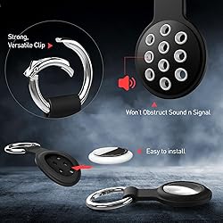 2 Pack Airtag Holder with Keychain, Soft Silicone