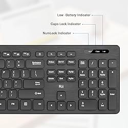 Wireless Keyboard and Mouse Combo - Rii Standard