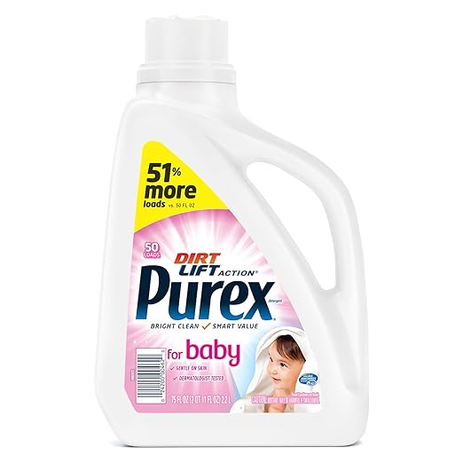 *GREAT PRICE!* Amazon Purex Liquid Laundry Detergent, Baby, 75 oz (50