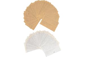 OFFIGAM 114 Sheets Vintage Kraft Paper Journal Pages Scrapbooking Ephemera Pack for DIY Background Diary