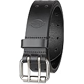 Dickies Men's Double Prong Leather Work Belt – Fully Adjustable, Regular & Big and Tall Sizes