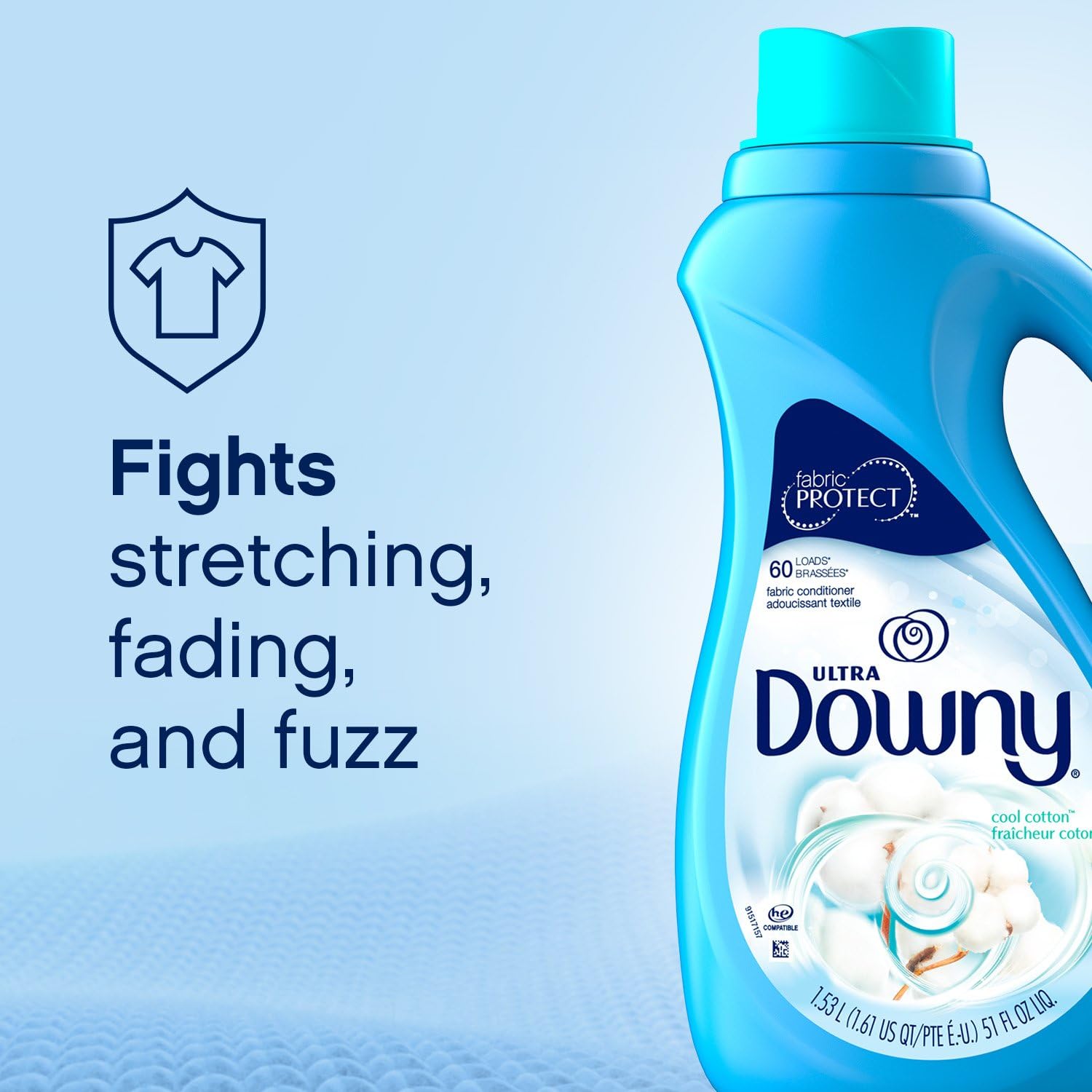 Downy Ultra Cool Cotton Liquid Fabric Conditioner (Fabric Softener) 51 Fl Oz (Pack of 2): Health & Personal Care
