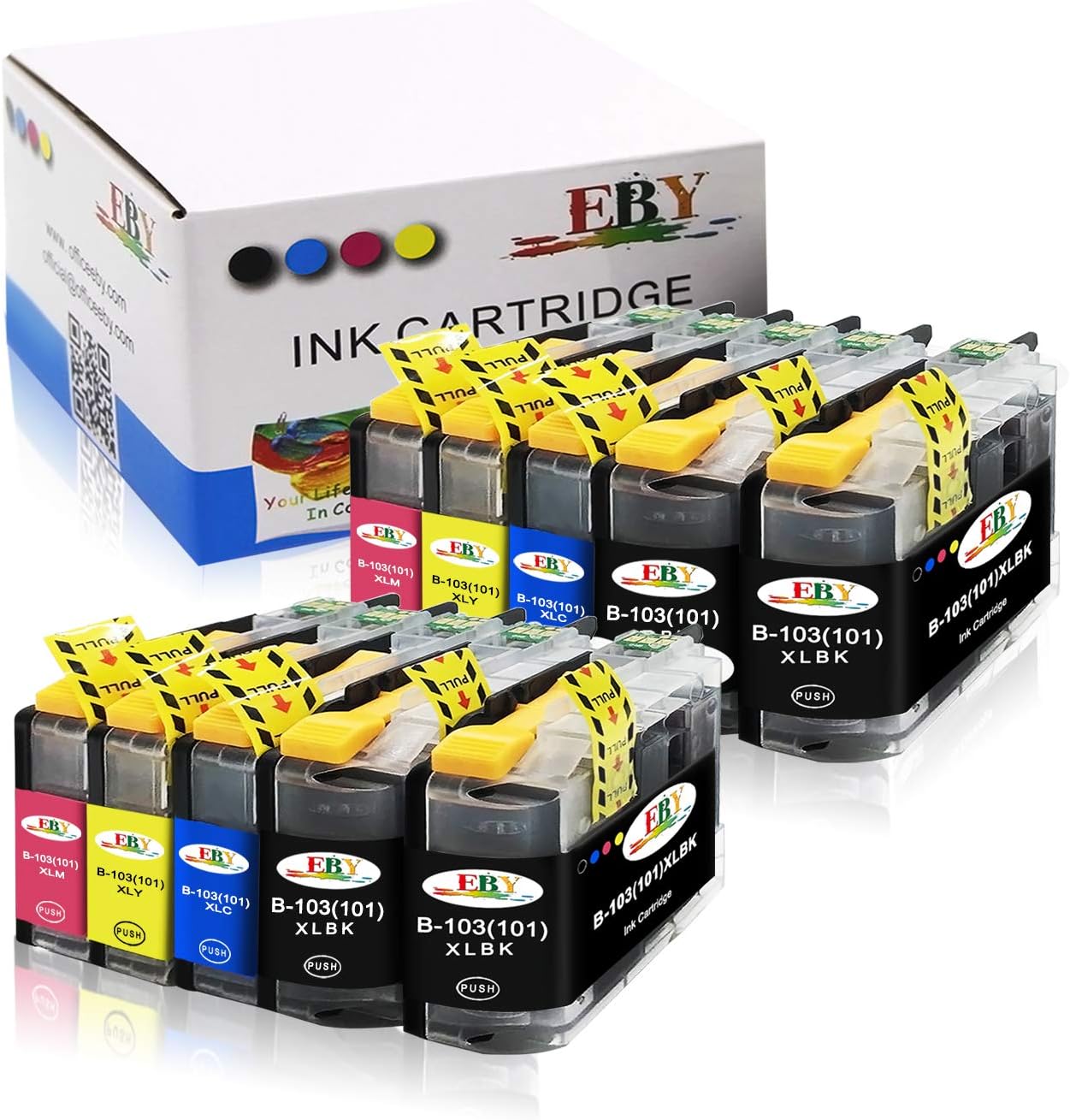 EBY Brother LC103XL Ink Cartridges Compatible Replacement MFC J870DW J875DW J6920DW J6720DW J6520DW J650DW J4310DW J4410DW J4510DW j4610dw j470dw