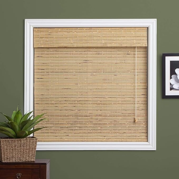 Petite Roman Bamboo Shades 74inch Long Home Decor Blinds Rustique (29" x 74") Home
