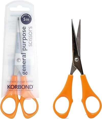Korbond 5 Inch Comfort Grip Scissors for Left & Right Handed Users