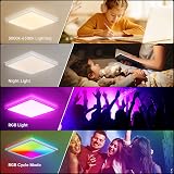 BLNAN RGB Ceiling Light with Remote 12 Inch 24W Dimmable White RGB Flush Mount view 4