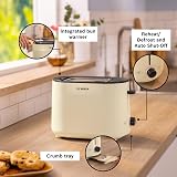 Bosch MyMoment 2-Slice Toaster Cream with Bun Warmer Reheat Defrost view 3