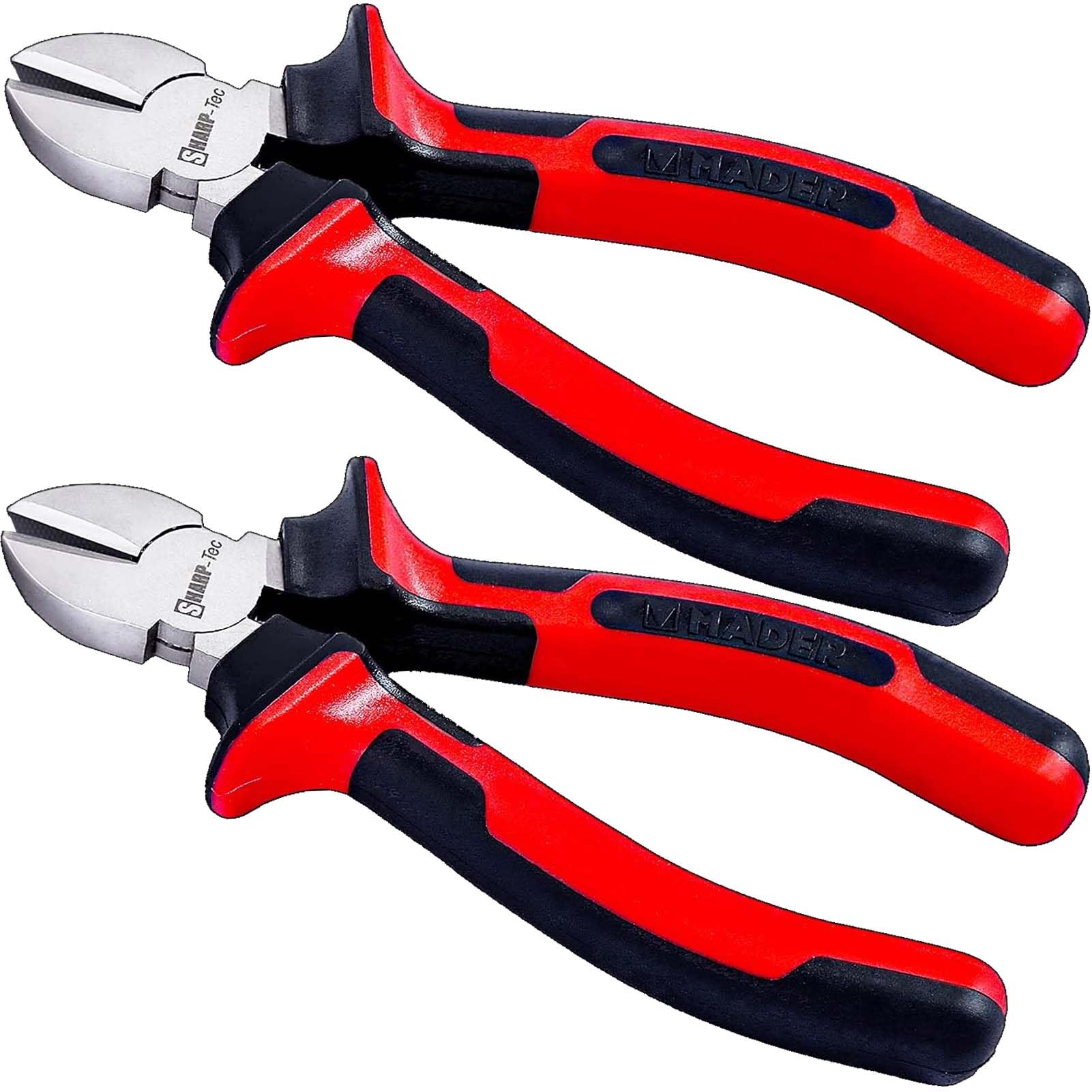 Sharp-tec 2Pcs Wire Cutters Set, 160mm Side Cutters with Anti-Slip Handle, 6-inch Professional Diagonal Cutting Pliers for DIY, Household, Workshop — image 1