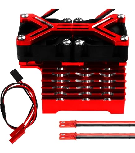 4068 4074 4082 4268 4274 Dissipateur thermique de moteur 30 mm double ventilateur de refroidissement 40-42 mm moteur pour Arrma Typhon 6S Kraton 6S