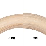 GRAVITY FITNESS Wooden Gymnastic Rings 28mm with Adjustable Straps Buckle view 9