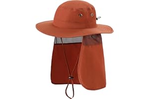Home Prefer UPF50 Mens Sun Hat with Neck Flap Quick Dry UV Protection Cap Womens Wide Brim Fishing Hat Neck Flap Beach Garden