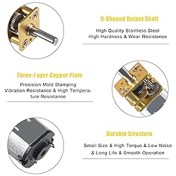Alinan 2pcs 12V 100RPM N20 High Torque Speed