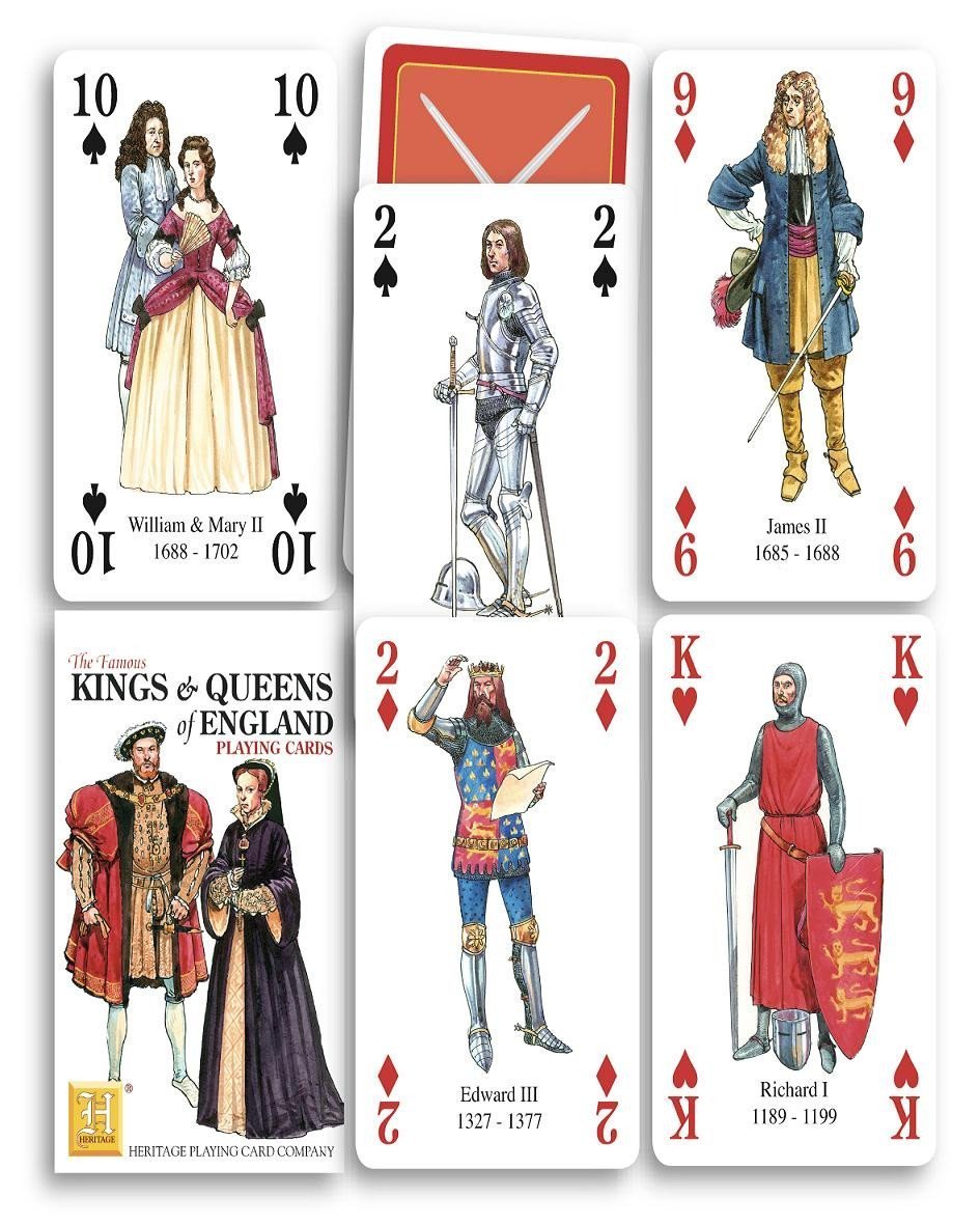 Heritage Playing Cards - Kings and Queens of England Playing Cards
