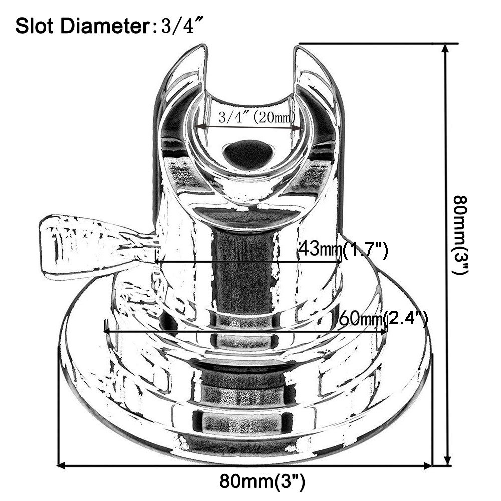 Bopai Vacuum Suction Cup Shower Head Wall Mount Holder Removable