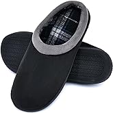 Memory Foam Mens Slippers Slip-On Comfy House Slippers for Men Indoor Outdoor Non-Slip Warm Winter Men’s Bedroom Slippers Size