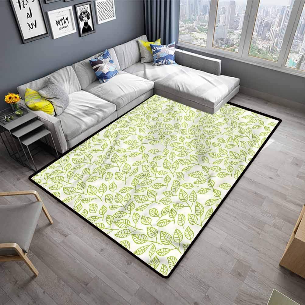 Indoor Floor Mat Leaf for Dining Room Living Room Home