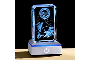 QIANRUNA 3D Crystal Pisces Astrology Constellation Zodiac Gifts for Women Men,Pisces Gifts for Boyfriend Girlfriend Husband Wife Astrology Lovers,Astrology Zodiac Stuff Signs Gifts for Room Decor
