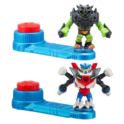 Akedo 14288 Ultimate Arcade Warriors Giants Mini Battling Action Figures Ready, Fight, Split Strike-Scratch-Atron
