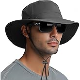 Sun Hat for Men and Women UPF 50+ Protection - Wide Brim Hat for Outdoor Hiking, Water-Resistant Foldable Hat for Fishing